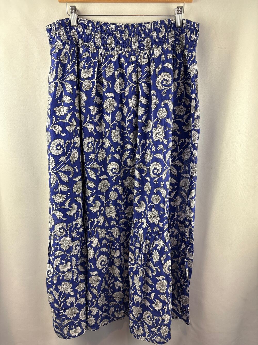 Women’s Destination 365 Large Royal Blue Paisley Maxi Skirt